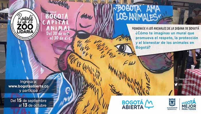 Pintemos un mural que promueva el respeto, protección y bienestar de los animales de Bogotá