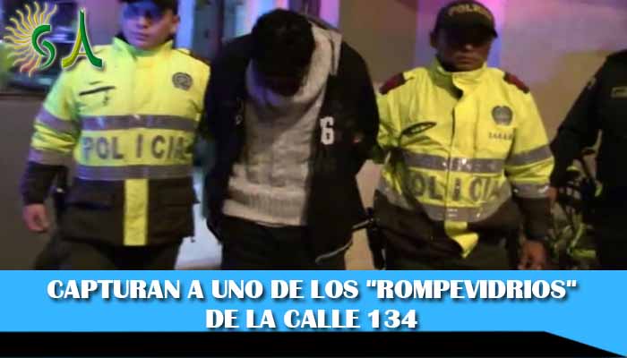 Policía de Bogotá captura al primero de los rompevidrios de la Calle 134