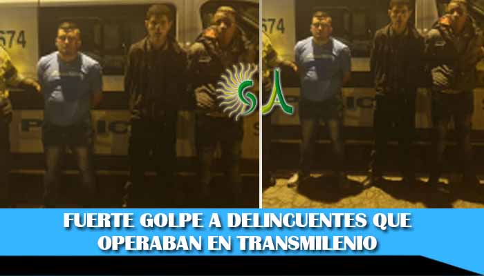 Fuerte golpe a delincuentes que operaban en TransMilenio