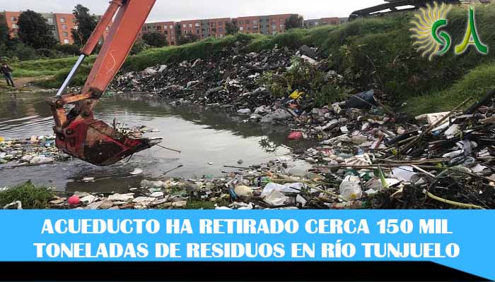 Adelantan cuarto operativo del año para retirar toneladas de basuras arrojadas al río Tunjuelo
