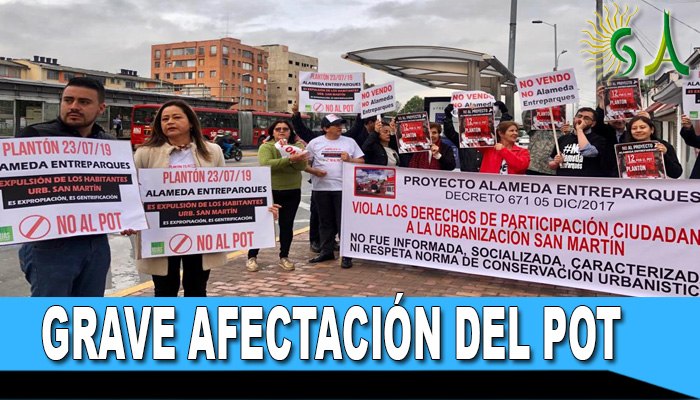 Concejal María Fernanda Rojas acompañó plantón de habitantes de 12 barrios afectados por el POT