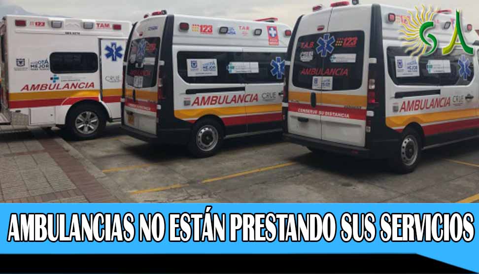 Aproximadamente 100 ambulancias no están prestando sus servicios para las urgencias en Bogotá
