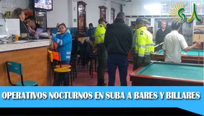 Autoridades realizaron nuevos cierres de bares e imposición de comparendos en la localidad de Suba