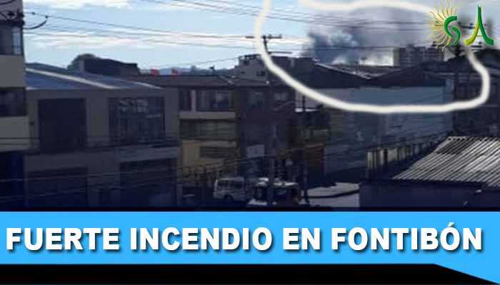 Fuerte incendió se registra a esta hora en la localidad de Fontibón