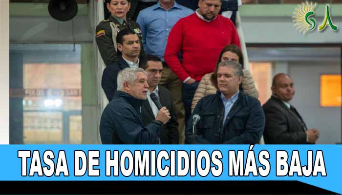 "Bogotá llegará a la tasa de homicidios más baja en los últimos 20 años”: Duque
