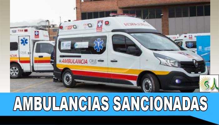 Ambulancias sancionadas por incumplir normas de servicio