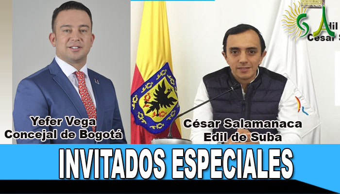 Yefer Vega Concejal de Bogotá y César Salamanca Edil de Suba a esta hora en el Magazin de la mañana