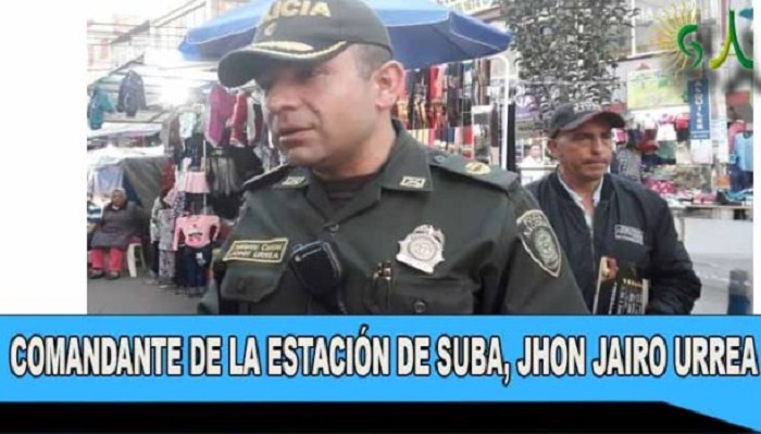 Este Jueves 15 de Agosto el Coronel John Jairo Urrea, Comandante de Policía de Suba, instala su comando en el Parque Fundacional