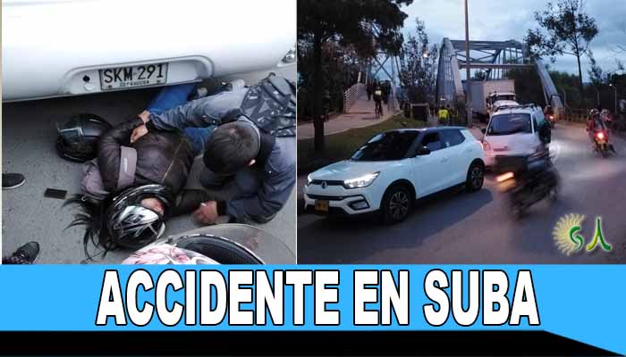 Imprudencia por poco cobra otra vida de una motociclista en la entrada a Suba por la calle 80