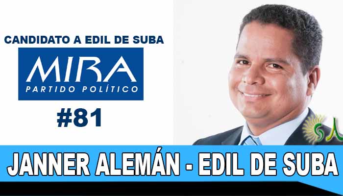 “Suba, localidad de emprendedores que dinamizan la economía”: Janner Alemán, candidato a edil de Suba por el Movimiento Mira