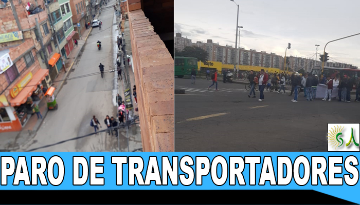 Así avanza el paro nacional de transportadores este lunes en Bogotá