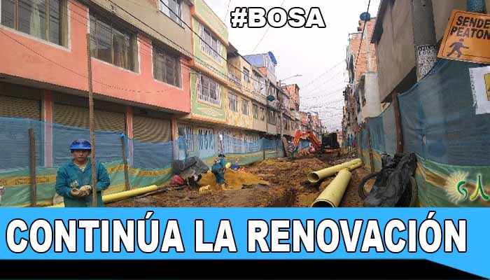 En la localidad de Bosa continúa la renovación del acueducto y alcantarillado