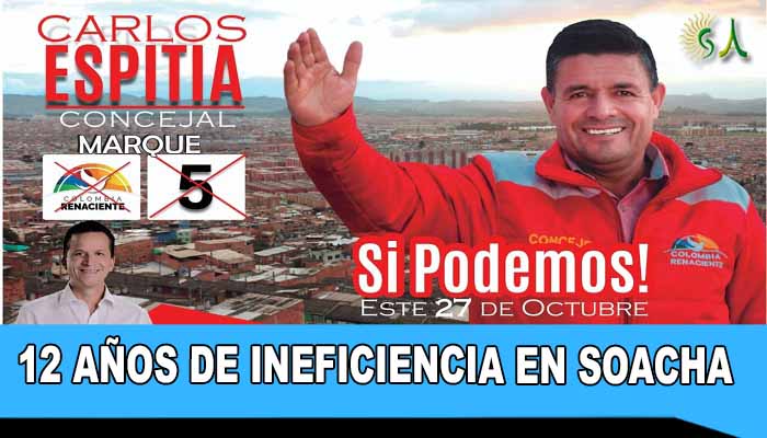 “En Soacha llevamos 12 años de ineficiencia administrativa”: Carlos Espitia candidato al Concejo de ese municipio