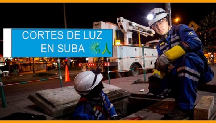¡Pilas! Cuatro barrios de suba tendrán cortes de energía hoy viernes 06 de Septiembre por mantenimiento
