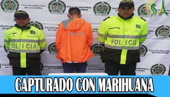 Policía del CAI Gaitana captura a joven que portaba marihuana en el barrio Alcaparros de Suba