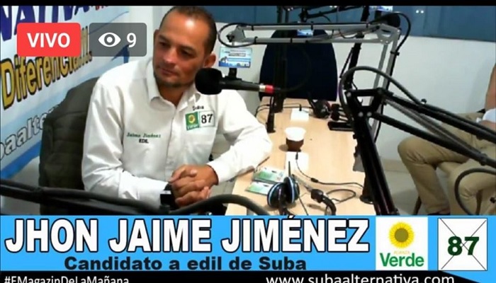 “Hay que satisfacer la necesidad de cupos educativos que tiene la localidad”: Jhon Jaime Jiménez, candidato a edil de Suba por la Alianza Verde