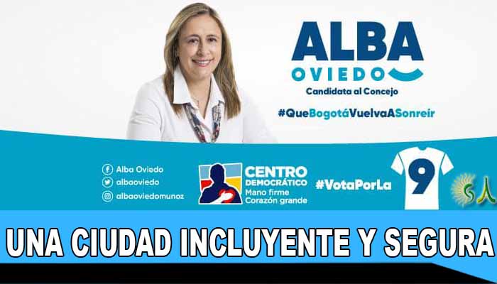 “Por una Bogotá incluyente y segura”: Alba Oviedo, candidata del Centro Democrático al Concejo