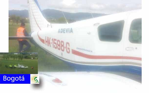 Superada con éxito emergencia de una avioneta en el norte de Bogotá