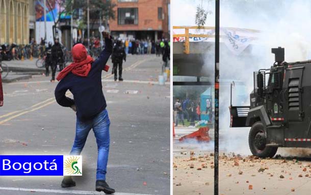 Fuertes enfrentamientos entre el Smad y encapuchados en la Universidad Nacional