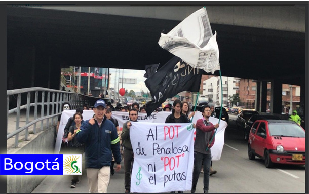 Así avanzas las manifestaciones este jueves en Bogotá