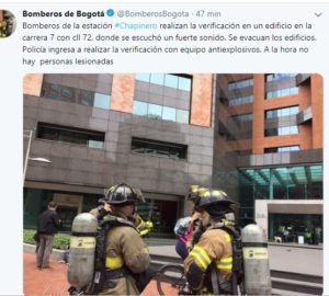 Atención: reportan fuerte explosión en la localidad de Chapinero 