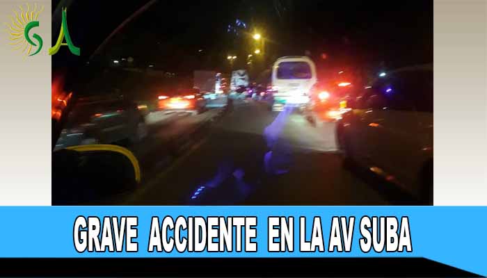 Accidente entre un carro de concreto motociclista en la Av Suba