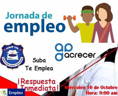 Con motivo de la temporada de fin de año, este miércoles gran jornada de empleo en Suba, grandes oportunidades de vinculación laboral