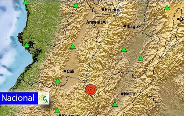 Sismo de magnitud de 3.4 se sintió esta noche en el departamento Tolima