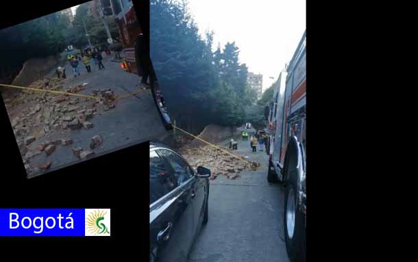 Dos heridos deja la caída de un muro en un colegio de Bogotá