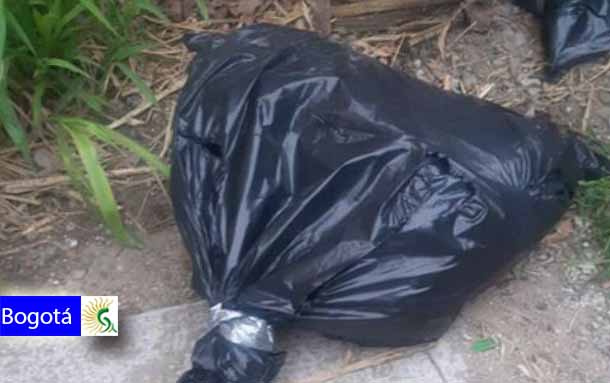 Macabro hallazgo de restos humanos en una bolsa de basura en Bogotá 