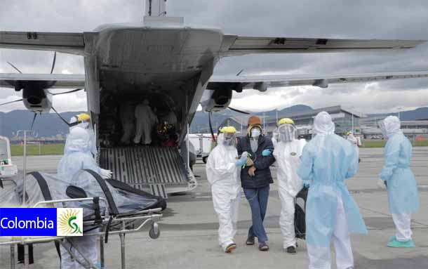 Su Fuerza Aérea Colombiana trasladó pacientes con Covid-19 desde Leticia