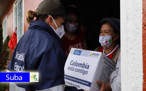 Bogotá Solidaria en Casa, entrega mercados en el barrio Bilbao de Suba