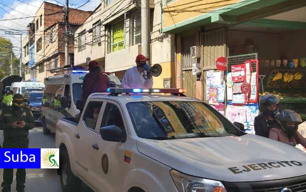 A esta hora el alcalde local de Suba Julián Moreno recorre las zonas de cuidado especial