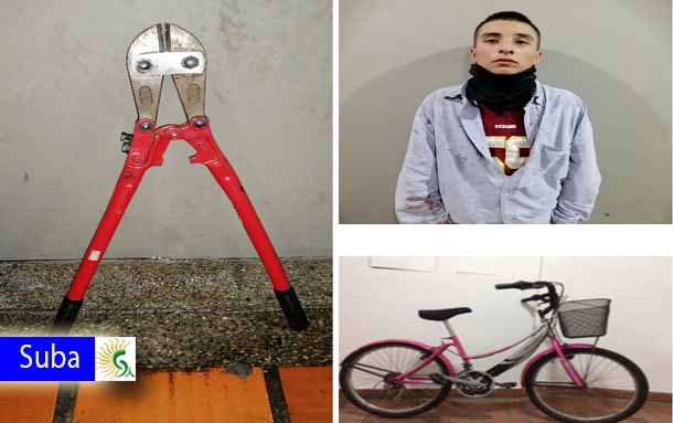 Capturan ladrón que le robó la bicicleta a una mujer en Suba