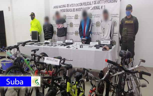 Cae banda 'Los Shimano' de ladrones de bicicletas en Suba