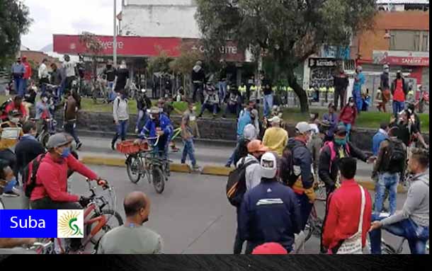 Problemas de movilidad en Suba y la Autopista Norte por manifestaciones en el norte de Bogotá