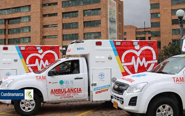 Ambulancias nuevas para siete hospitales de Cundinamarca