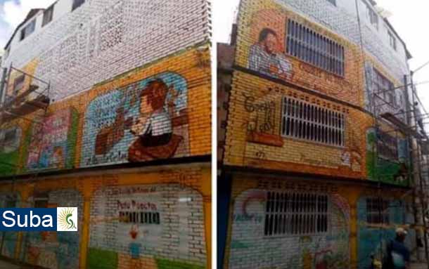 Hoy se llevó a cabo la inauguración del mural más grande de Suba en el colegio Van Leeuwenhoek