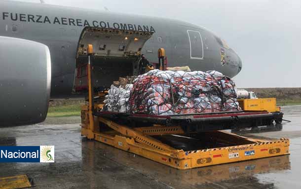 Mas de 17 toneladas de ayudas humanitarias son transportadas al Archipiélago de San Andrés, Providencia y Santa Catalina