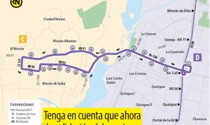 ¡Pilas!Cambios en rutas alimentadoras del sector de Suba Rincón