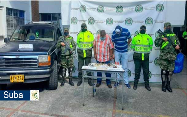En Suba La Gaitana, capturados padre e hijo que transportaban armas camufladas