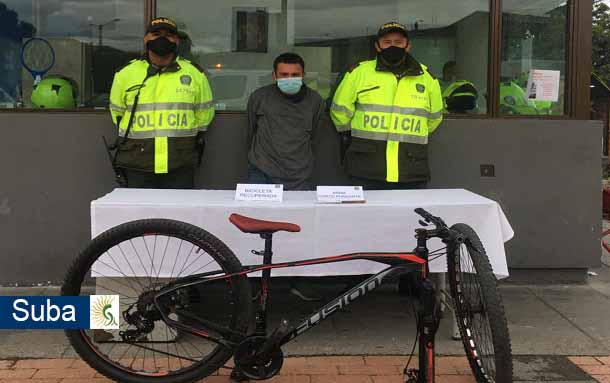 Otra bicicleta recuperada y un individuo capturado por dicho delito, reporta Policía de Suba
