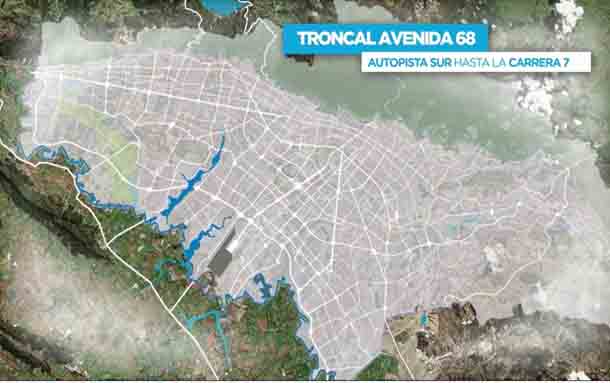 Inician obras de construcción de la Avenida 68 de la troncal de TransMilenio