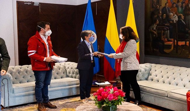 Alcaldesa de Bogotá recibe visita de la presidenta de la CIDH y su delegación
