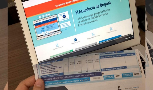 23 mil usuarios del acueducto de Bogotá ya se pasaron a la factura virtual