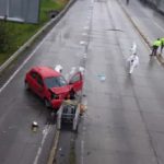 Grave accidente vial en la Autopista Norte, deja un muerto, en la mañana de este domingo