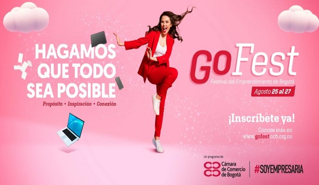 Del 25 al 27 de agosto: Festival del Emprendimiento de Bogotá ‘GOFest’