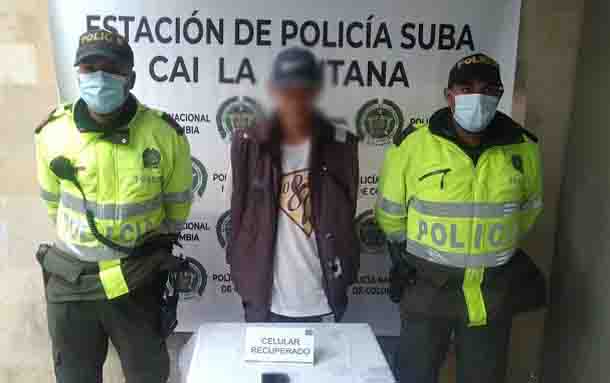 Por el delito de hurto a celular es capturado un hombre en la localidad de Suba