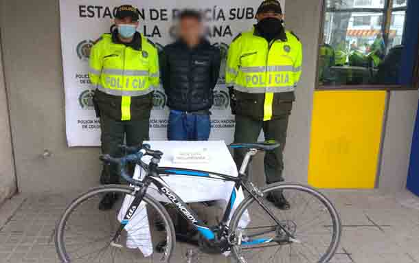 Inseguridad disparada, autoridades capturan a sujeto que hurto una bicicleta en Suba