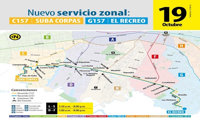 Nueva ruta zonal conectará a Suba Corpas con El Recreo